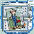 GUS & DEAD BATTERIES 7.5 Humorous Decoupage & Insert Mini Kit