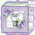 LET THE CELEBRATIONS BE-GIN Humorous 7.5 Gin & Tonic Decoupage Mini Kit