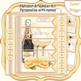 CHAMPAGNE 7.5 Alphabet Gold Wedding Anniversary Alphabet & Age Card Kit