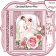 WEDDING DAY BRIDE & GROOM Pink 7.5 Decoupage & Insert Mini Kit