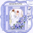 WEDDING DAY BRIDE & GROOM Purple 7.5 Decoupage & Insert Mini Kit