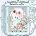 WEDDING DAY BRIDE & GROOM Duck Egg Blue 7.5 Decoupage & Insert Mini Kit