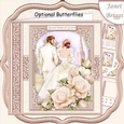 WEDDING DAY BRIDE & GROOM Ivory 7.5 Decoupage & Insert Mini Kit