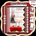 CHAMPAGNE 7.5 Alphabet Ruby Wedding Anniversary Alphabet & Age Card Kit 