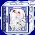 WEDDING DAY BRIDE & GROOM Navy 7.5 Decoupage & Insert Mini Kit