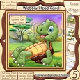 PUT YOUR FEET UP TORTOISE WOBBLY HEAD CARD 7.5 Decoupage & Insert Mini Kit