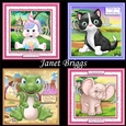 WOBBLY HEAD ANIMAL CARDS 7.5 Decoupage, Ages & Inserts Bumper Kit Set 2