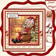 GUS NAUGHTY LIST 7.5 Humorous Christmas Decoupage & Insert Mini Kit