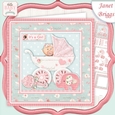 NEW BABY GIRL IN PRAM 7.5 Decoupage & Insert Mini Kit