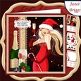 CHRISTMAS DRINK SENSIBLY DONT SPILL ANY Humorous 7.5 Decoupage & Insert Mini Kit