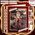 BIKER MALE LIFE BEGINS AT Humorous 7.5 Decoupage & Insert Kit