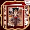 CHRISTMAS BIKER Humorous 7.5 Decoupage & Insert Kit