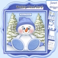 CHRISTMAS SNOWMAN WOBBLY HEAD CARD 7.5 Decoupage & Insert Mini Kit