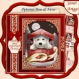 WESTIE CHRISTMAS GIFT 7.5 Quick Layer Card or Decoupage Kit