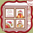 CHRISTMAS ROBINS SQUARES 7.5 Quick Layer Card & Insert Kit