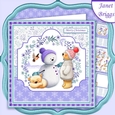 SNOWMAN AND BEARS 7.5 Christmas Decoupage & Insert Mini Kit