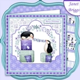 PENGUIN PARTY 7.5 Christmas Decoupage & Insert Mini Kit
