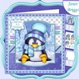 PENGUIN JUST CHILLIN 7.5 Christmas Decoupage & Insert Mini Kit