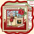 STELLA CHRISTMAS FRUITCAKE 7.5 Decoupage & Insert Mini Kit