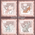 SNOW PALS IN ROSE GOLD 7.5 Christmas Decoupage & Inserts Bumper Kit