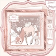 UNICORN & RABBITS 7.5 Christmas Decoupage & Insert Kit
