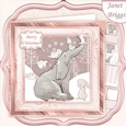 ELEPHANT & RABBITS 7.5 Christmas Decoupage & Insert Mini Kit