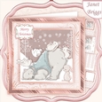 POLAR BEAR & RABBITS 7.5 Christmas Decoupage & Insert Mini Kit