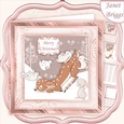 DEER & RABBITS 7.5 Christmas Decoupage & Insert Mini Kit