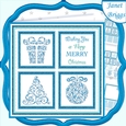 CHRISTMAS ICONS SQUARES BLUE 7.5 Quick Layer Cards & Insert Mini Kit