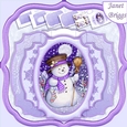 SNOWMAN IN MOONLIGHT Decoupage Double Pop Out Card Kit