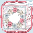 PASTEL POINSETTIA WREATH BLANK 7.5 Decoupage & Insert Mini Kit