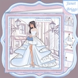 GLAMOROUS LADY BLUE DRESS 7.5 Decoupage & Insert Kit