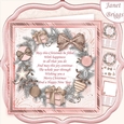 ROSE GOLD CHRISTMAS WREATH & VERSE 7.5 Decoupage & Insert Mini Kit