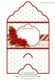 Christmas Money Wallet Gift Voucher Envelope POINSETTIA