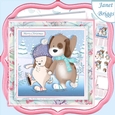 SKATING PUPS 7.5 Christmas Decoupage & Insert Mini Kit