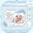 BABY TOES & VERSE Blue New Baby Boy 7.5 Decoupage & Insert Mini Kit