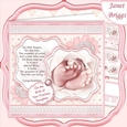 BABY TOES & VERSE Pink New Baby Girl 7.5 Decoupage & Insert Mini Kit