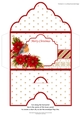Christmas Money Wallet Gift Voucher Envelope POINSETTIA & ROBIN