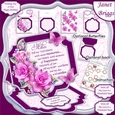 MOTHERS Large Easel Card Kit & Decoupage 7.7 Birthday or Mothers Day