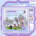STELLA & CAMPING 7.5 Humorous Decoupage & Insert Mini Kit