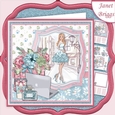 MODERN GIRL Powder Blue 7.5 Decoupage & Insert Mini Kit