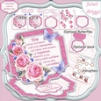 PASTEL ROSE Large Easel Card Decoupage 7.7 Birthday or Mothers Day