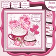 CUPCAKE AND ROSES 7.5 Decoupage & Insert Kit