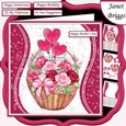 PINK ROSE BASKET 7.5 Decoupage & Insert Mini Kit All Occasions