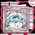 ZOMBIE LOVE Humorous 7.5 Decoupage & Insert Mini Kit All Occasions