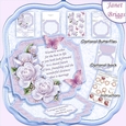 WEDDING DAY VERSE & ROSES 7.7 Large Easel Card & Decoupage
