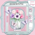 JAR OF SPRING BOUQUET 7.5 Decoupage & Insert Kit All Occasions