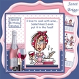 COOK WITH WINE 7.5 Decoupage & Insert Humorous Kit