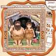 STONE AGE COUPLE 7.5 Anniversary New Home Decoupage Kit