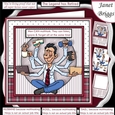 MULTITASKING NINJA Humorous Men 7.5 Decoupage & Insert Kit